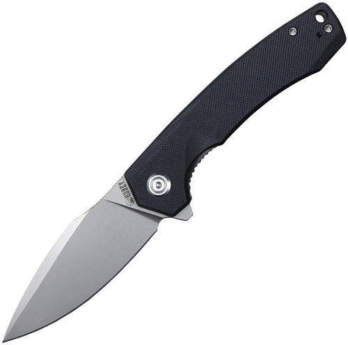 Kubey Flipper - Blk G-10 (3.25" D2 Drop Point Bead Blast) KU901E
